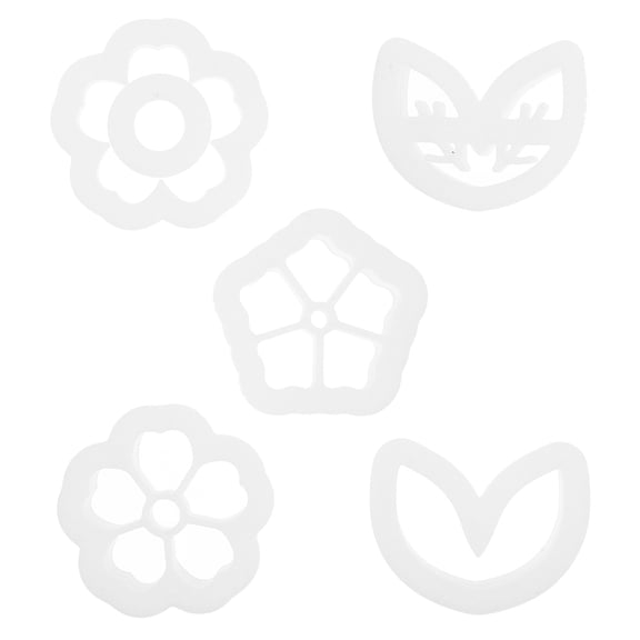 LEORX 5Pcs Multifunctional Clay Cutting Mold White Pla Material for Polymer Clay Decorations