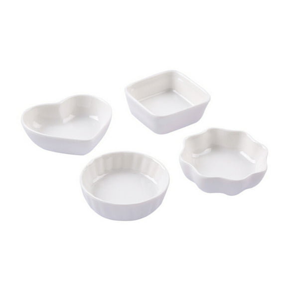 LEORX White Ceramic Plates for Kitchen Use Made of Ceramics Easy to Clean and 2 Pieces Square Design