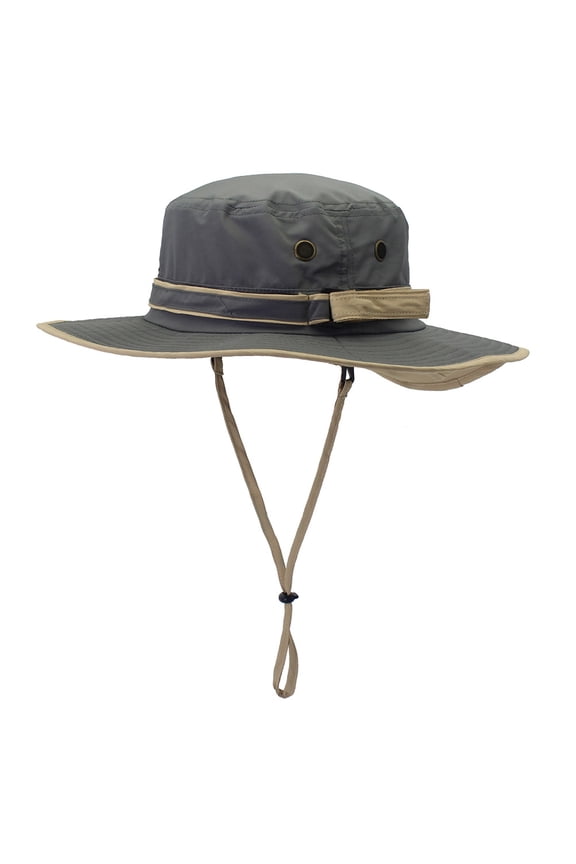 Wide Brimmed Sun Hat Bucket Hat for Camping Cycling Grey 1Pack