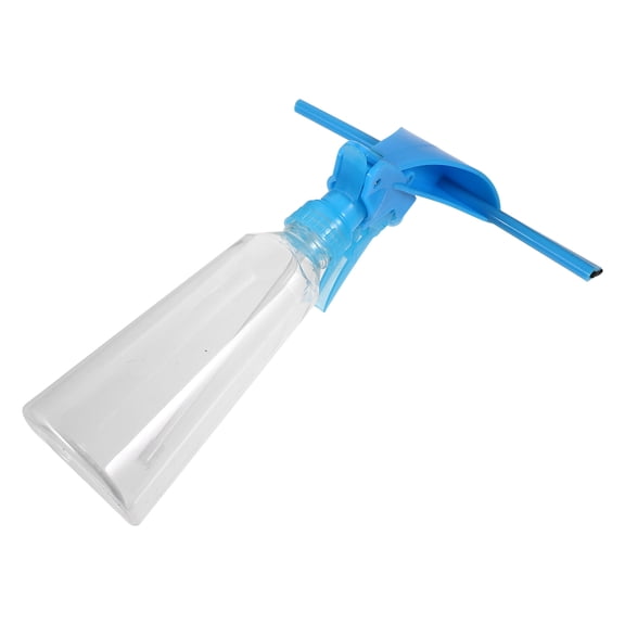 LEORX Window Squeegee Kit Blue with Water Absorbing Blade for Easy Glass and Mirror Cleaning
