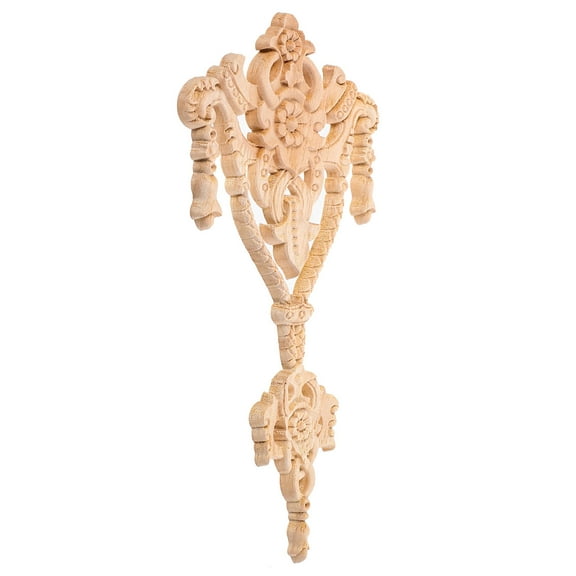 LEORX Wooden Applique Decorative Wood Carved Corner Trim for Furniture Enhancement
