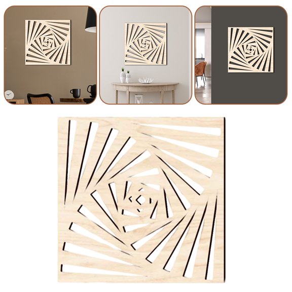 LEORX Wood Panel Wall Decoration Wall Art Decor Khaki Rustic Wood 1Set