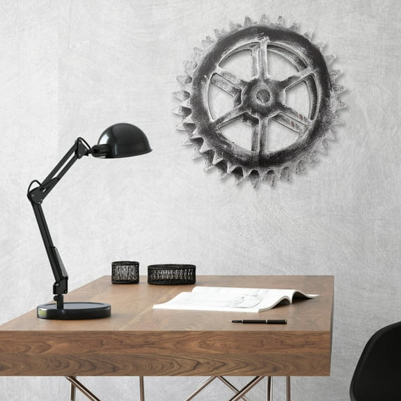 LEORX Wooden Gear Wall Decoration Industrial Style Gear Art Retro Decor For Living Room 14-Inch