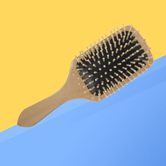 LEORX Hair Brush Paddle Comb Wood 1Pack