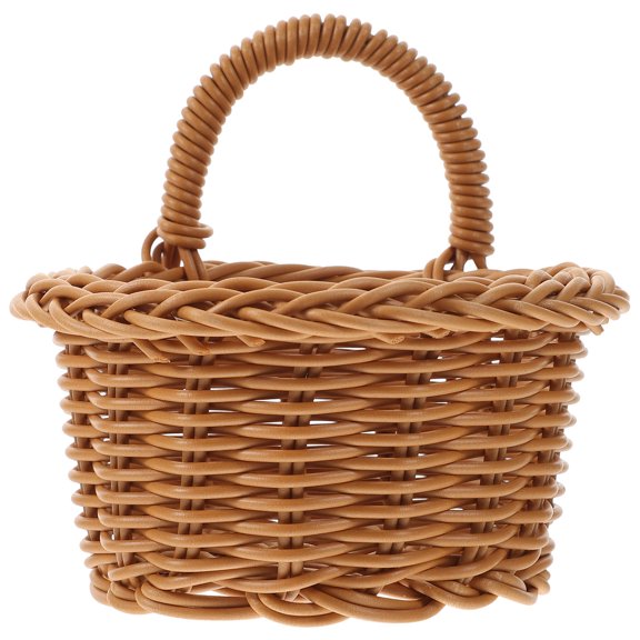 LEORX Woven Hanging Basket Light Brown Onion Garlic Storage Basket for Home Organization 1Pack