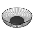 thumbnail image 1 of LEORX Wrought Iron Fruit Bowl for Kitchen Organization Black 1Pack, 1 of 8