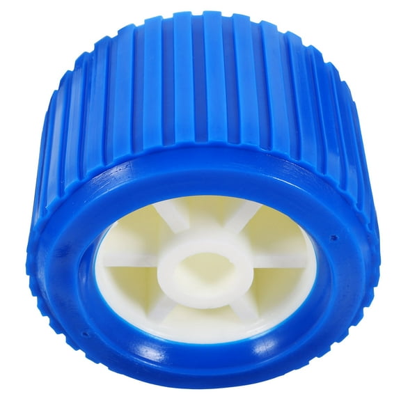 LEORX Blue Boat Trailer Ribbed Roller Sturdy Lightweight Easy Install Marine Trailer Guide Wheel