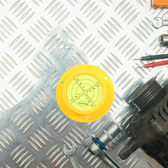 LEORX Yellow Acrylic Bubble Level for Measuring Use Compact and Portable with Base 1 inch