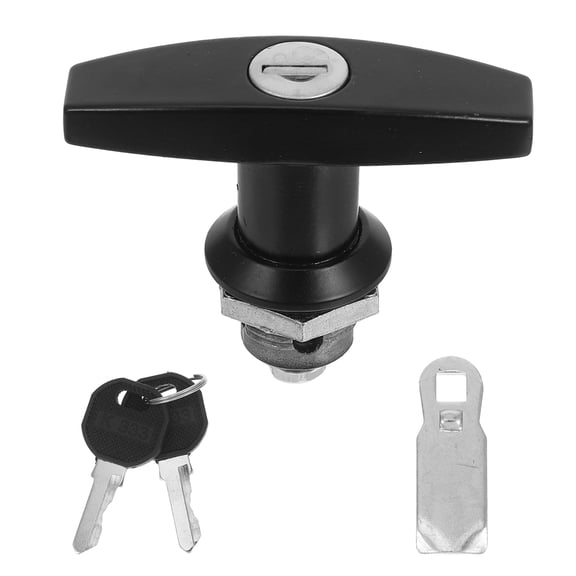 LEORX Zinc Alloy T-Shape T-Handle Lock 1Set for RV Storage and Filing Cabinet Drawer Protection