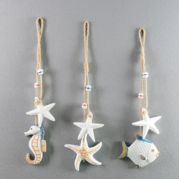 LEORX Multi Color Wood Beach Wall Decor Nautical Ocean Theme for Indoor Outdoor