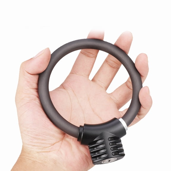 HIORUOITO Ring Shaped Lock Leorx Black Zinc Alloy Bike Security Compact