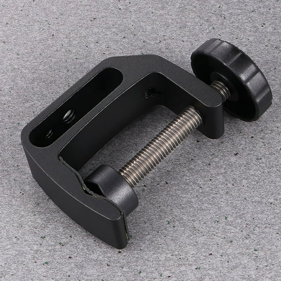 LEORX c stand clamp Adjustable Mounting Cameras Black Plastic 1Pack