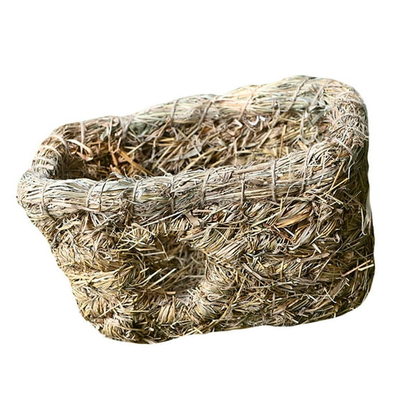 LEORX cat sleeping bed Pet Nest Hand-made Straw Design for Indoor Use with Rabbits 1Pack