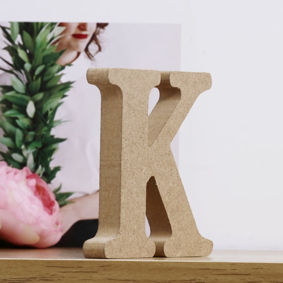 LEORX decorations Wooden Alphabet Letters Plaque Light Brown 1Set Literacy Education for DIY Enthusiasts