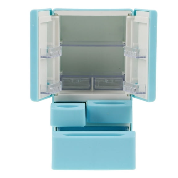LEORX Dollhouse Mini Fridge Toy Sky Blue for Interactive Play 1Pack