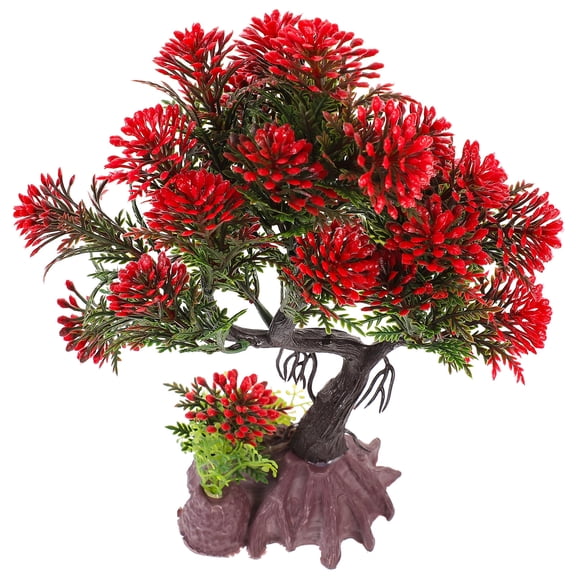 LEORX fake tree for fish tank Artificial Tree Ornament Plastic 1Set for Fish Tank Accessories