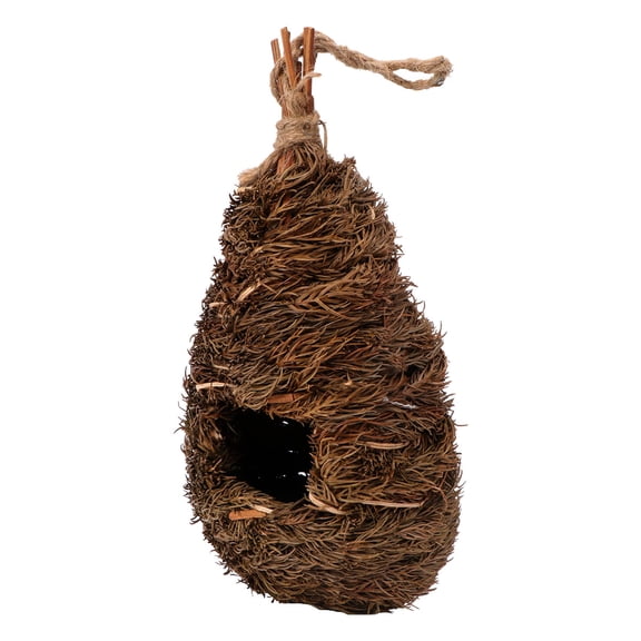 LEORX hanging nest decoration woven bird nest dark green chic style for garden use 1Set