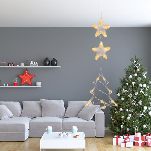 LEORX indoor window lights Christmas Window Light PP Warm Atmosphere Creation 1Pack