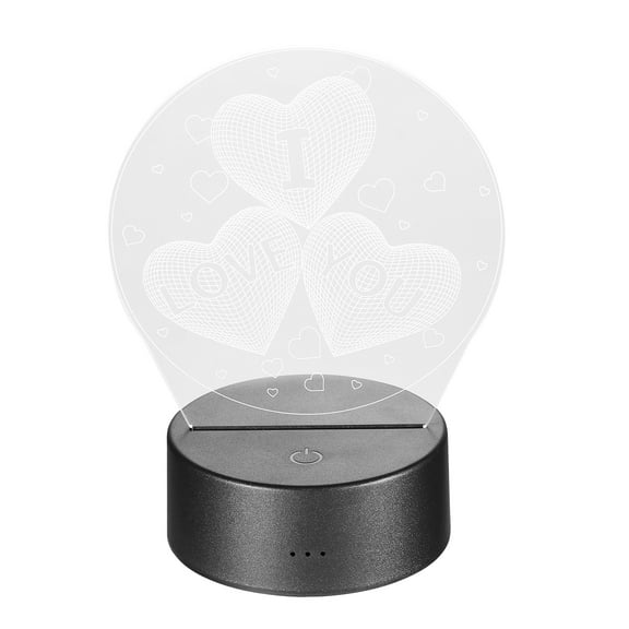 LEORX novelty lights 3D Shapes Lamp Light Blue Multicolor LED Lights for Bar Table 1Pack