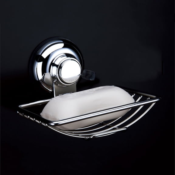 LEORX Black Stainless Steel Soap Basket Wall Mounted Bathroom Accessory Elegant Design