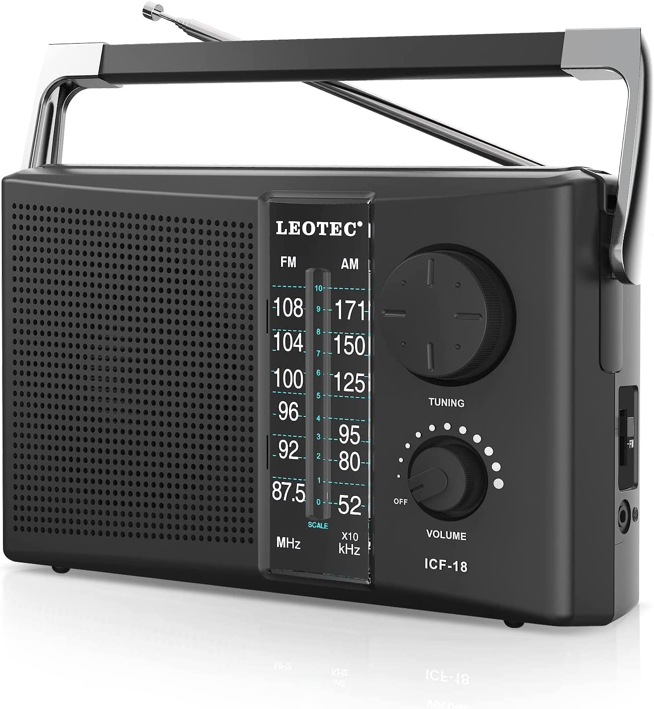 LEOTEC Portable AM FM Radio with Best Reception,Battery Operated or AC ...