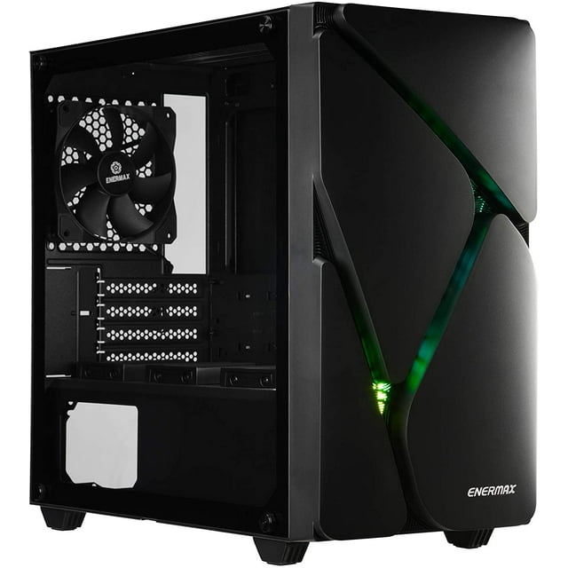 LEPA MarbleShell M MS20 Mini Tower PC Gaming Case, Black