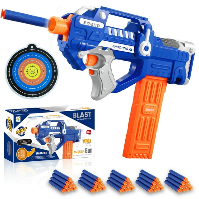 LEPECQ Electronic Shooting Targets with 50 Foams Dart Toy Shooting Blaster,Indoor/Outdoor
