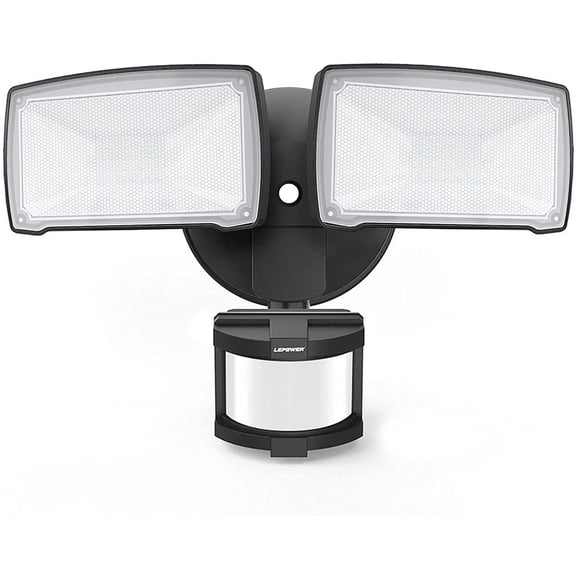 LEPOWER 30W LED Security Lights Motion Sensor Light Outdoor, 3200LM Motion Security Light, 5500K, IP65 Waterproof, 2 Head Motion Detector Flood Light for Garage, Yard, Porch