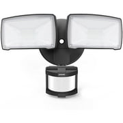LEPOWER 30 W LED أضواء الأمن ضوء استشعار الحركة في الهواء الطلق، 3200 LM ضوء الأمن الحركة، 5500 K، IP65 للماء، 2 رئيس كاشف الحركة ضوء الفيضانات للمرآب، ساحة، الشرفة