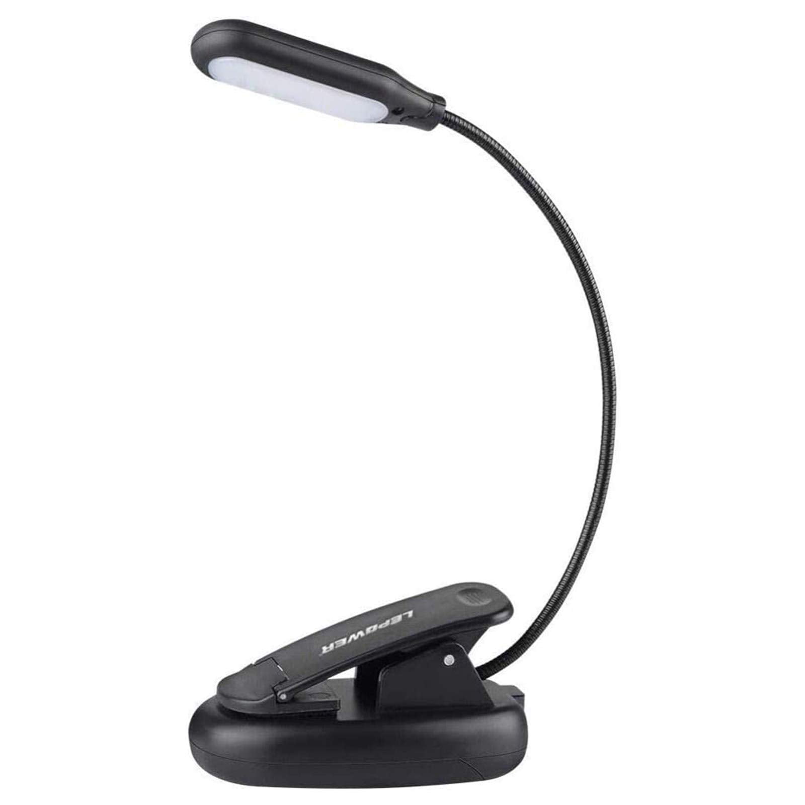 LEPOWER Clip on Book Light, Reading Light, Battery & USB Operated