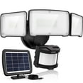 thumbnail image 1 of LEPOWER LED Solar Security Lights, Motion Sensor Light, 1600LM, 5500K, IP65 Waterproof, 3 Adjustable Heads for Yard, Garage, Black, 1 of 8