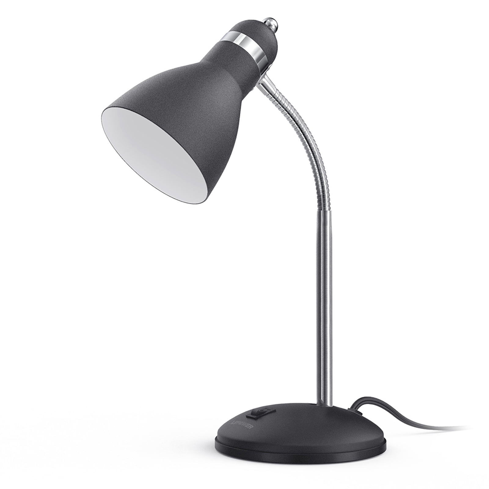 LEPOWER Metal Desk Lamp, Adjustable Gooseneck Table Lamp for Home, Office,  Bedroom, Sandy Black, image size:1601x1601