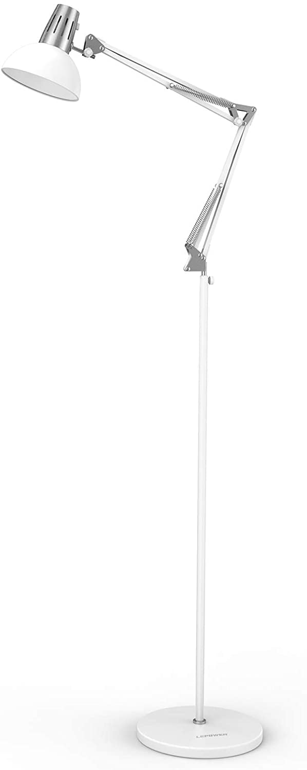 LEPOWER Metal Floor Lamp, Adjustable Architect Swing Arm, E26 Lamp Base