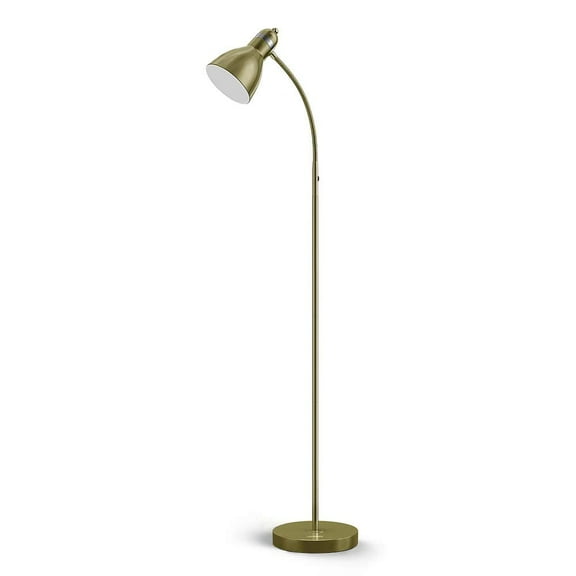 LEPOWER Metal Floor Lamp, Adjustable Gooseneck Standing Lamp, E26 Lamp Base, Bronze