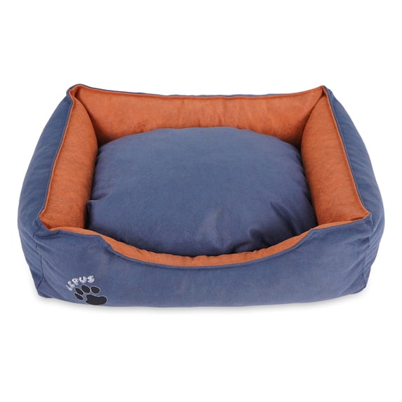 LEPUS Pets Washable Dog Bed for Small / Medium / Large Dogs - Durable Waterproof Sofa Dog Bed with Sides NAVY Small