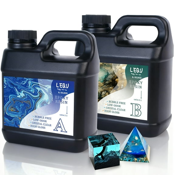 LEQU 35.2 oz Crystal Transparent Epoxy Resin Kit