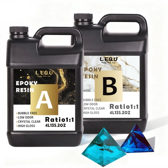 LEQU Epoxy Resin Epoxy Adhesive, 135.2OZ, 2 Pieces