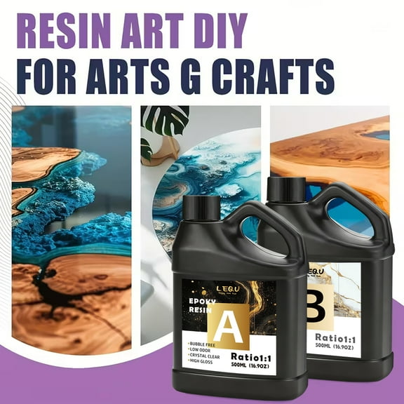 LEQU Epoxy Resin Epoxy Adhesive, 500ml, 2 Pieces