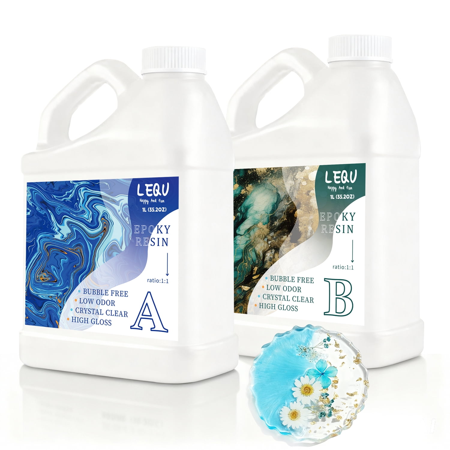 LEQU Resin Epoxy Adhesive, 35.2 oz, 2 Pieces