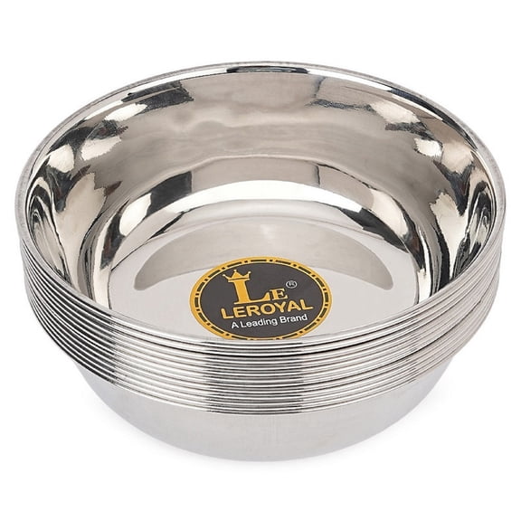 LEROYAL Food Grade Stainless steel Vegetable Bowl with 4 Inch Diameter and 200 ml Capacity