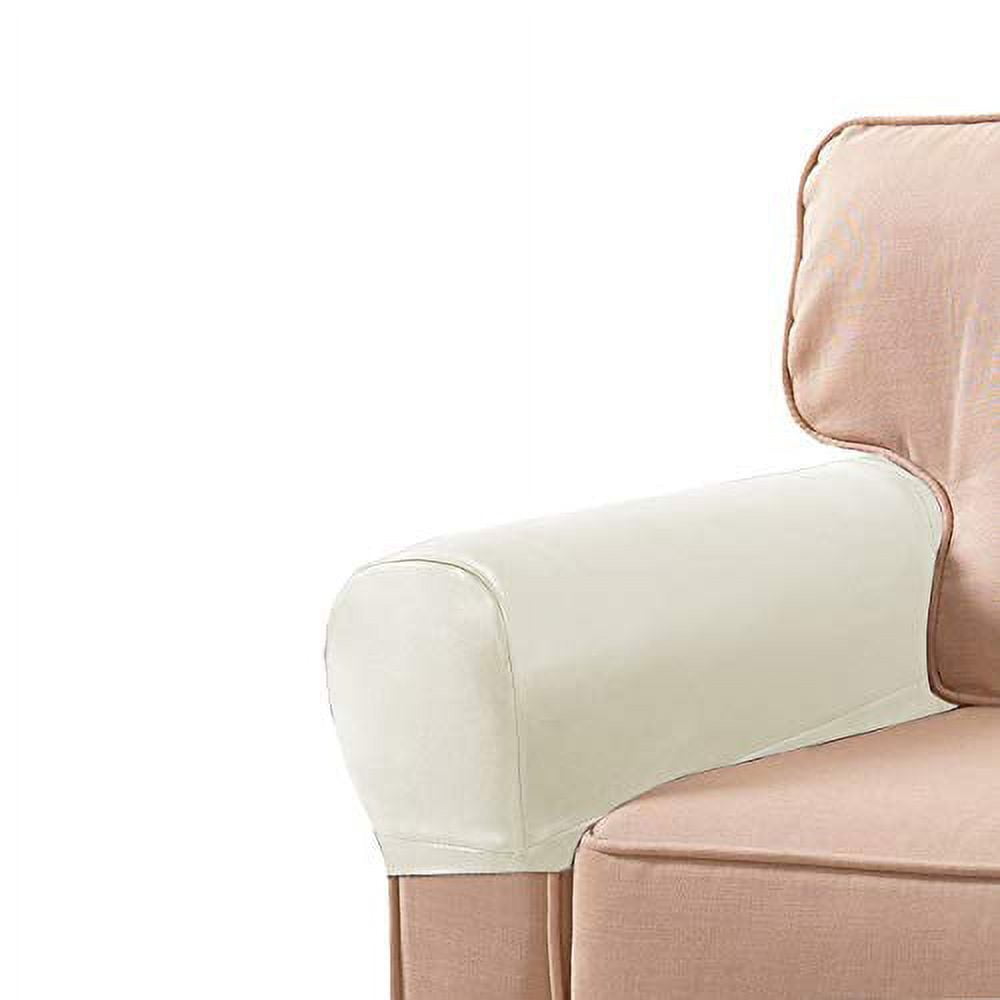 LERTREE 1 Pair PU Leather Sofa Armrest Covers Armchair Arm Covers