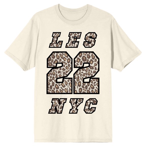 LES 22 NYC Adult Orchid Crew Neck Short Sleeve T-shirt-Large