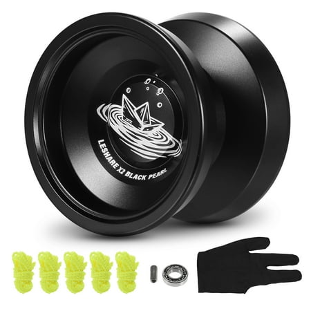 LESHARE Aluminum Yoyo Ball Competitive Yo Yo Gift with Bearing Strings and Glove