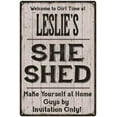 thumbnail image 1 of LESLIE'S She Shed Sign Lady Cave Gift 8 x 12 Matte Finish Metal 108120082146, 1 of 1