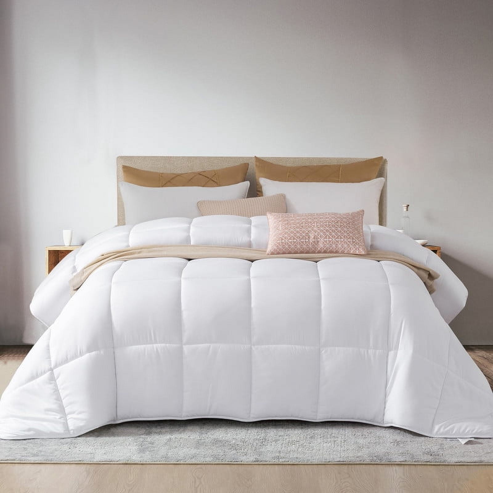 LESNNCIER Down Alternative Comforter, All Season Duvet Insert King Size,Quilted Bed Comforter with Corner Tabs, Machine Washable (106"X90")