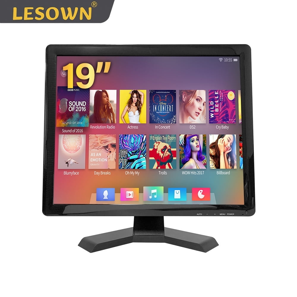 LESOWN 19 inch Resistive Touchscreen Industrial Display HDMI AV BNC VGA ...