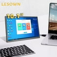 thumbnail image 1 of LESOWN 2.5K 10.1 inch USB-C Small Portable Monitor Wide Screen HDMI 2560x1600 IPS Secondary Display for Drawing Computer Laptop, 1 of 12