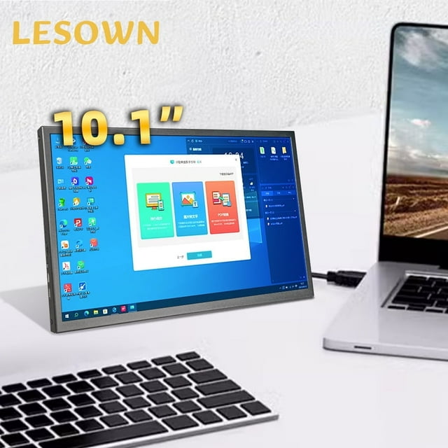 LESOWN 2.5K 10.1 inch USB-C Small Portable Monitor Wide Screen HDMI 2560x1600 IPS Secondary Display for Drawing Computer Laptop