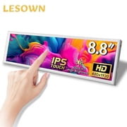 LESOWN 8.8 inch 1920x480 HD IPS Long Bar Monitor HDMI Capacitive Touch Screen 600nits Adjustable Brightness Secondary Sub Display