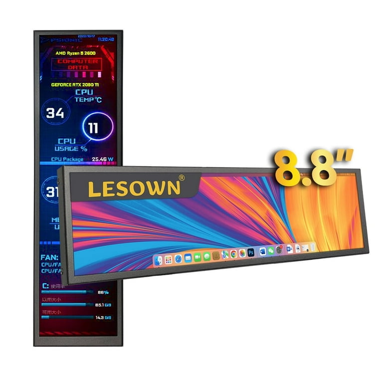Portable Monitor 本体 LESOWN 8.8-inch Additional Stretched Screen USB-C HDMI Monitor